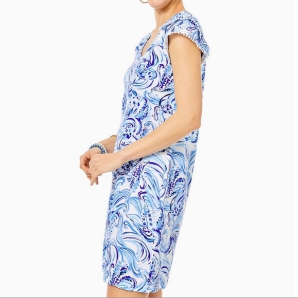 Lilly Pulitzer Bridgitte Cotton Shift Dress in Resort White Don't Be Jelly - Picture 3 of 11